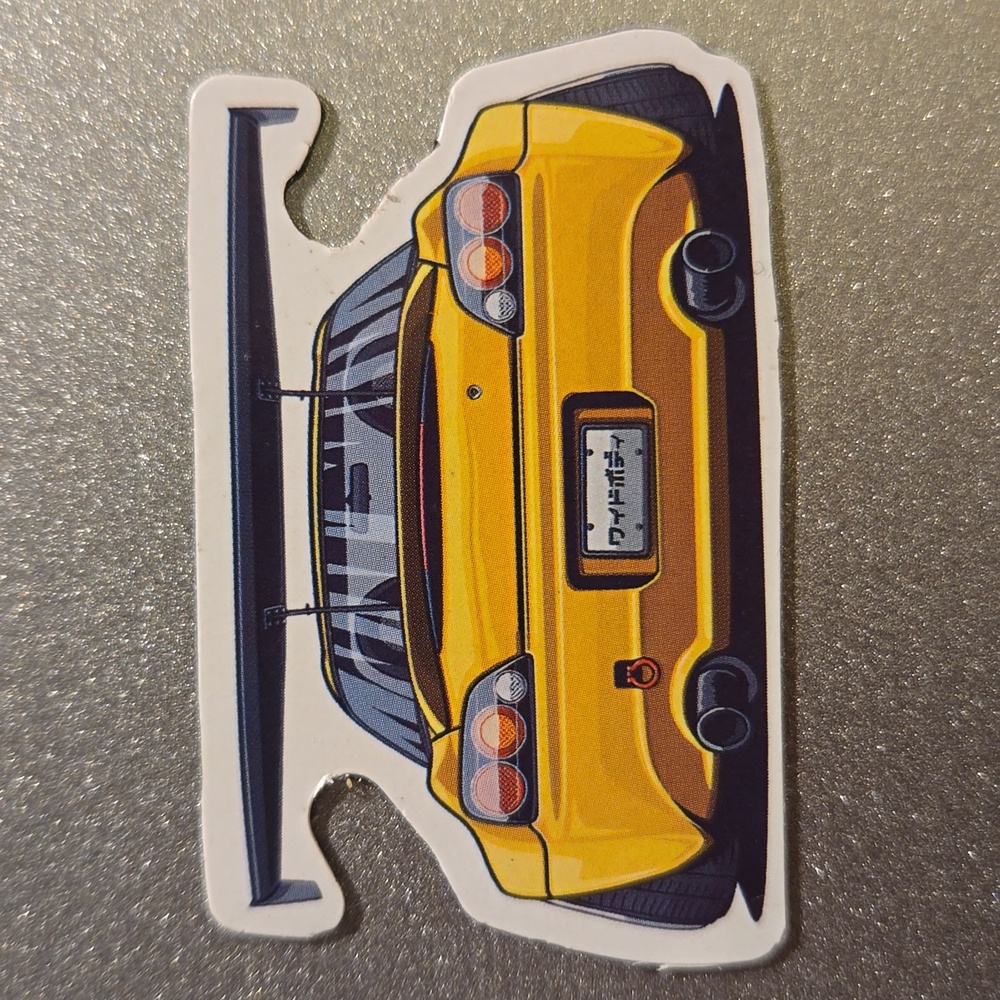 3/$10 Honda S2000 Magnet Yellow Hand Made Magnet Spoiler